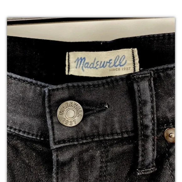 Madewell Black Skinny Skinny 8” Rise Black Pants Size 26 Women’s - Picture 3 of 8